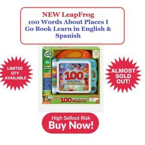 LeapFrog 100 Words About Places I Go Book NWT🆕 😮‍💨⚡🚚
